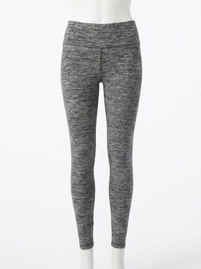 Space Dye Gray Heathered Leggings High Waisted Athletic Pants Size M